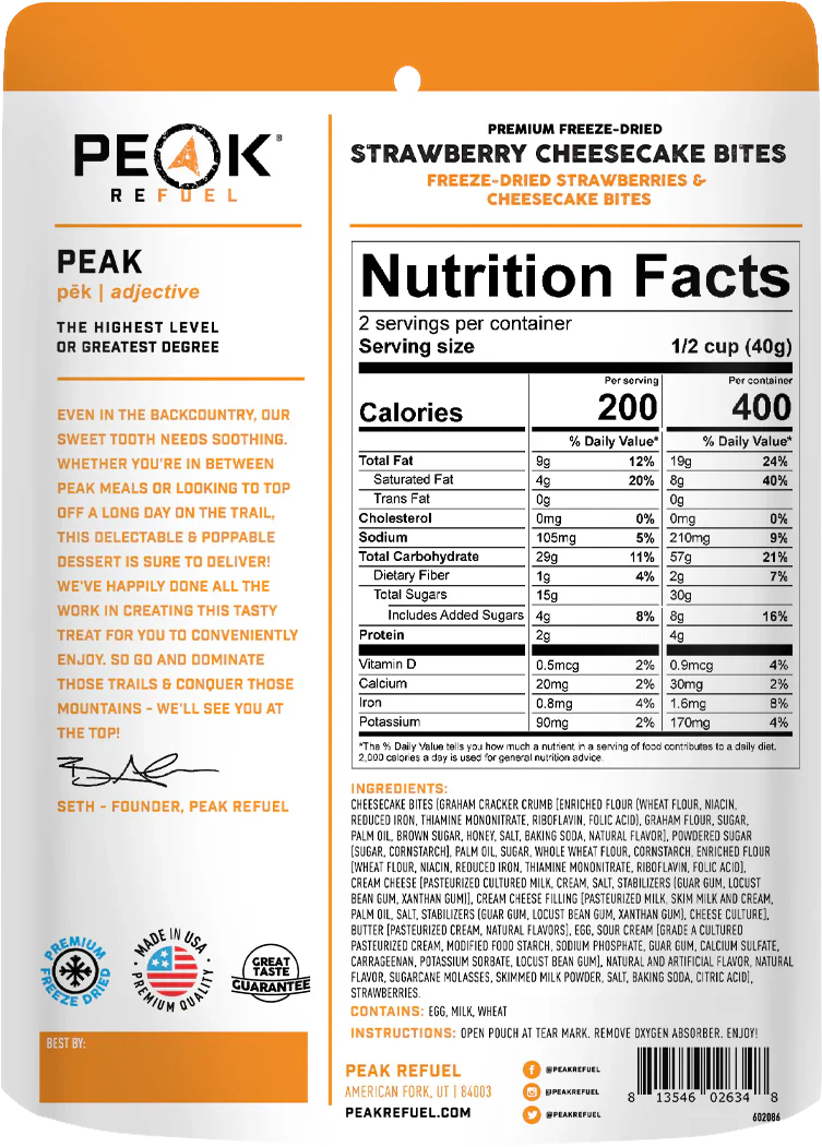 Peak Refuel Strawberry Cheesecake bites - Image 2